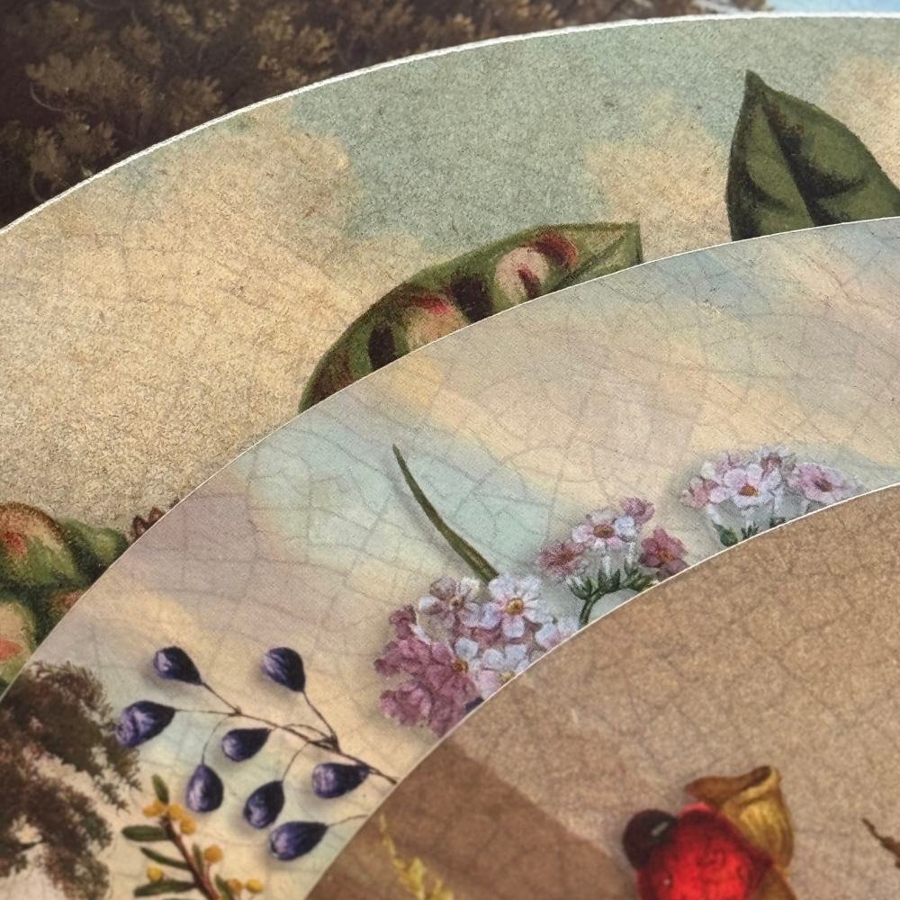 Oval Placemat - Set Of 4 - Vintage Birds