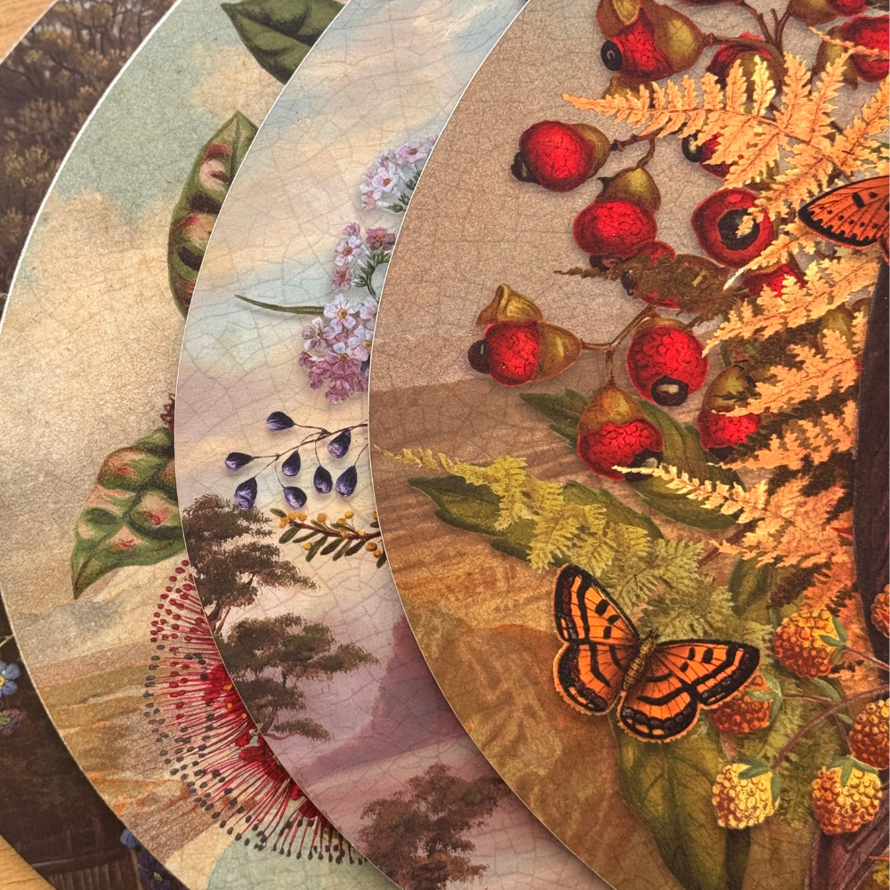 Oval Placemat - Set Of 4 - Vintage Birds