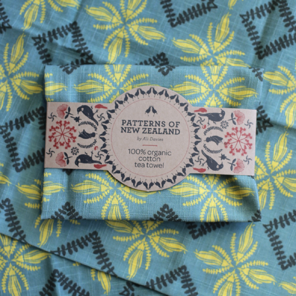 Tea Towel - Kowhai Mosaic
