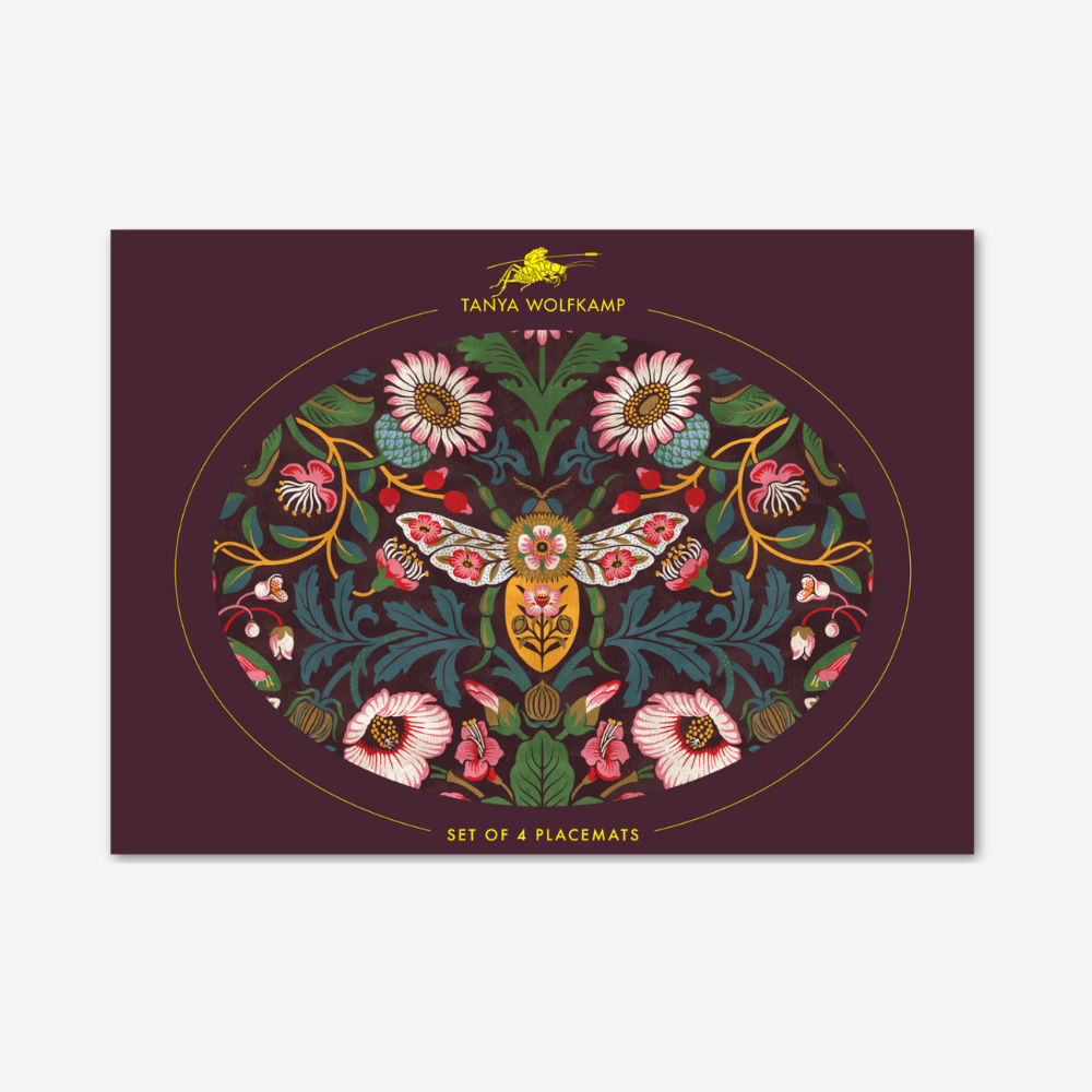 Oval Placemat - Set Of 4 - Damask