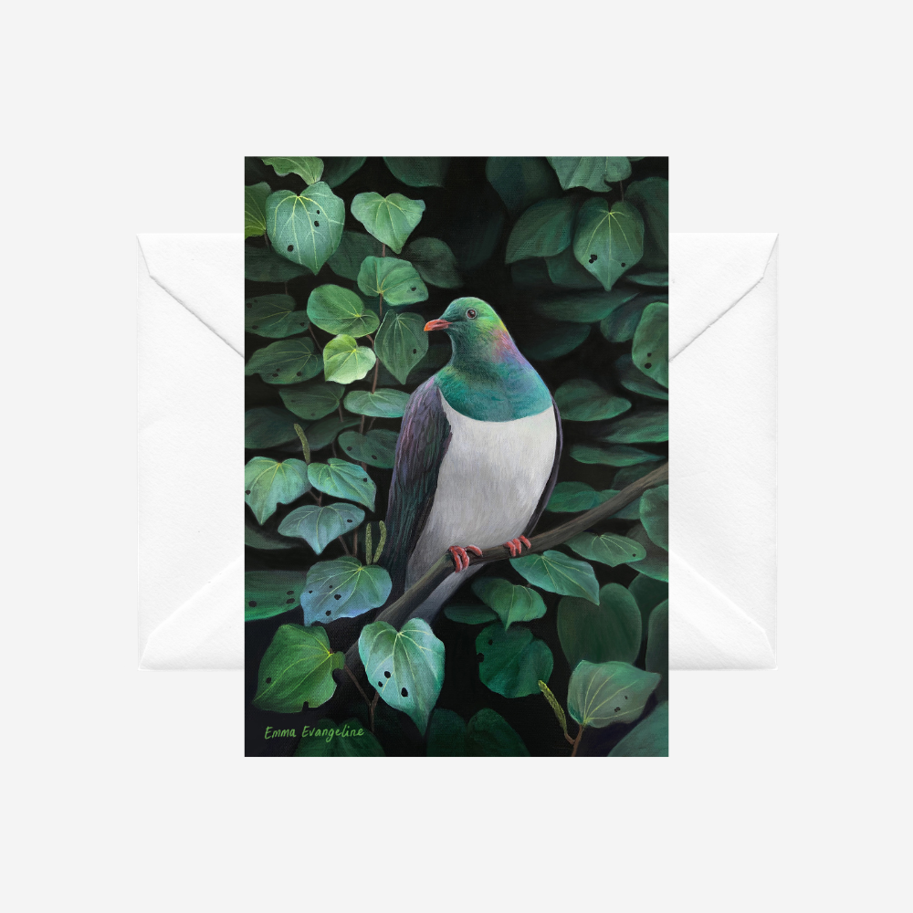 Card - Kereru and Kawakawa