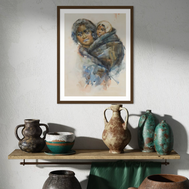 Frances Hodgkins - Print - Maori Woman and Child