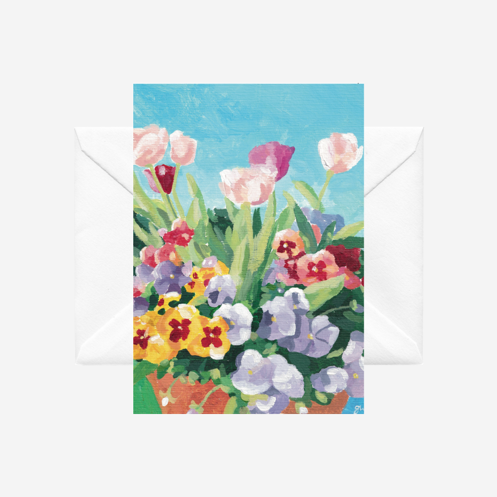 Card - Tulips & Pansies