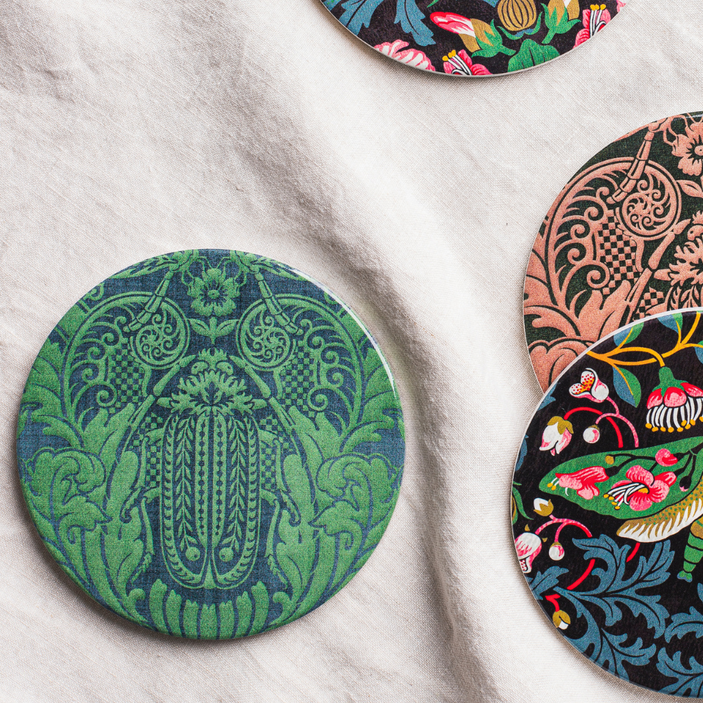 Coaster - Damask - Huhu Green