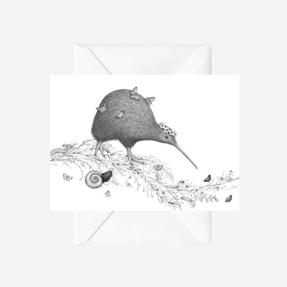 Card - Walking with Aroha - Brown Kiwi