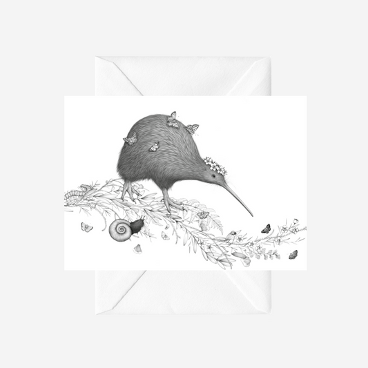 Card - Walking with Aroha - Brown Kiwi