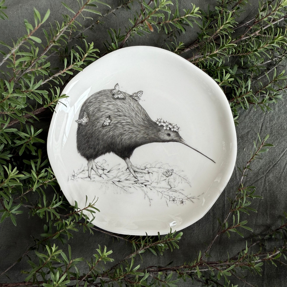 Trinket Dish - Walking with Aroha - Brown Kiwi