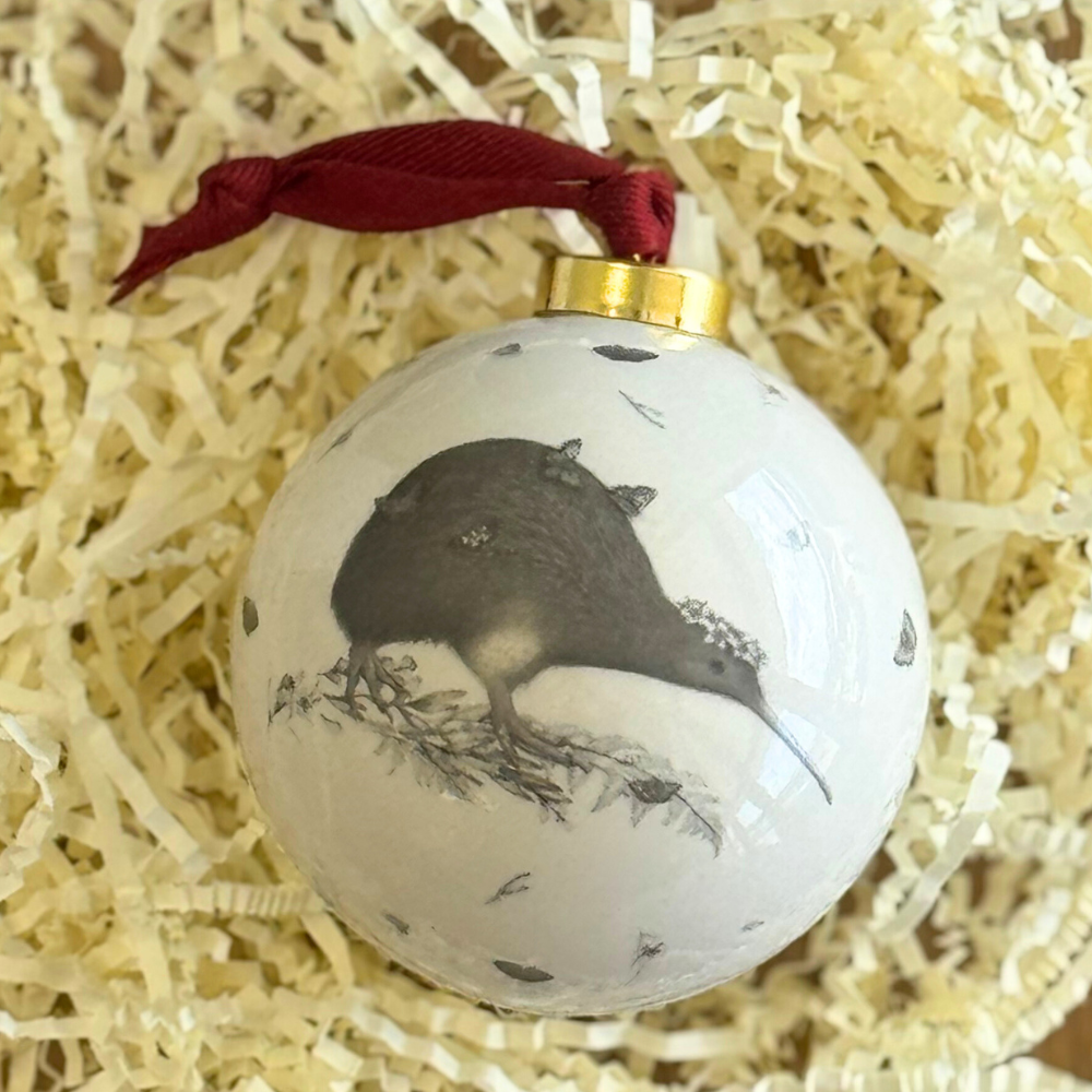 Christmas Decoration -  Walking with Aroha - Brown Kiwi