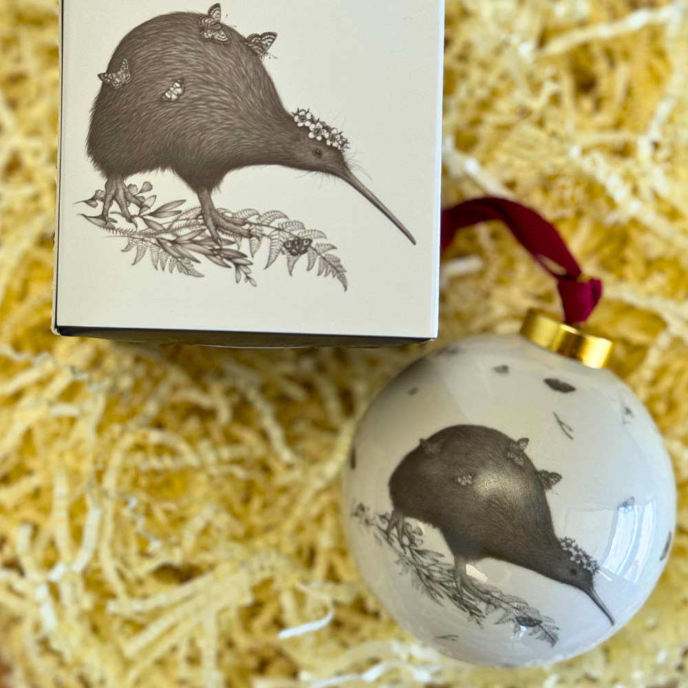 Christmas Decoration -  Walking with Aroha - Brown Kiwi