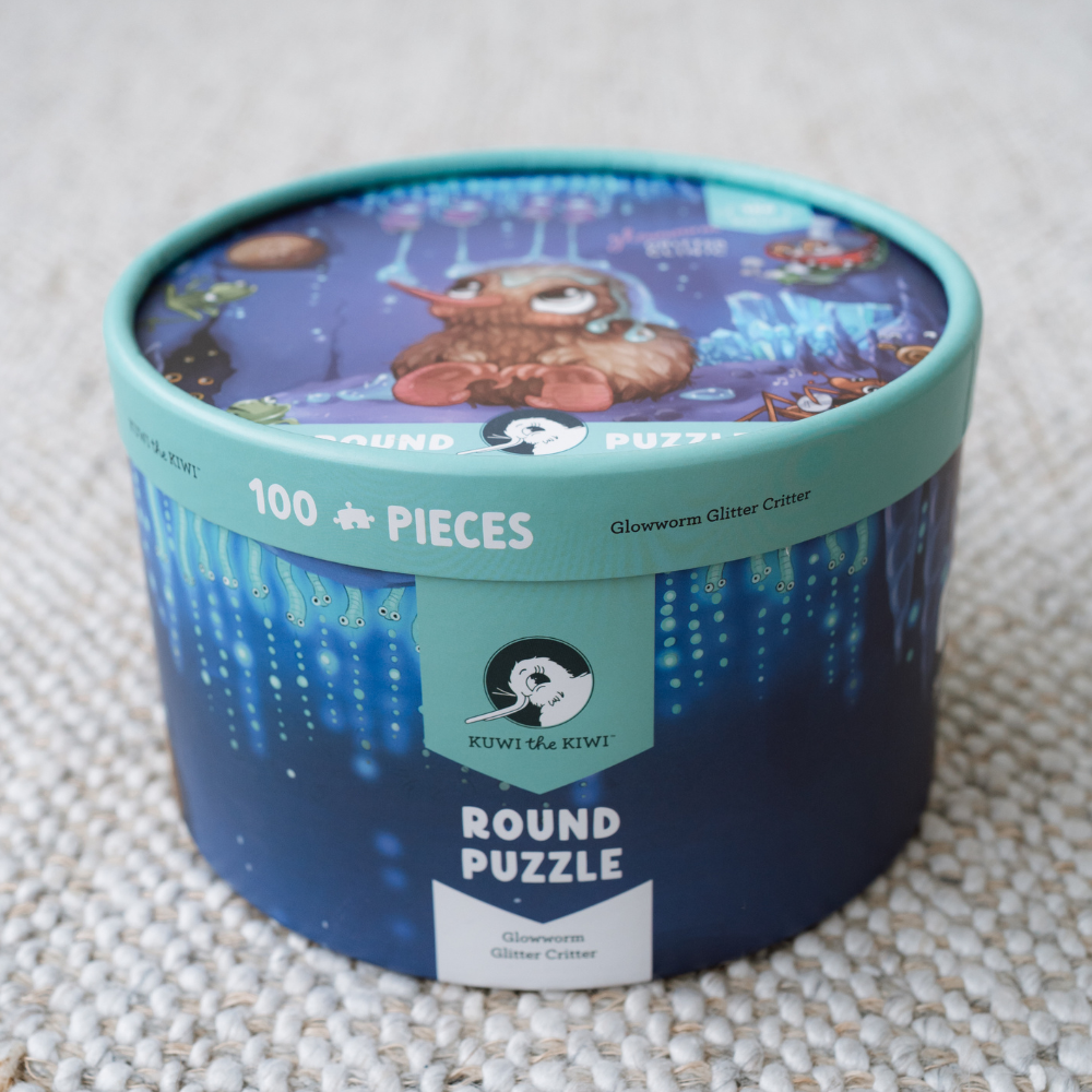 Puzzle - Glowworm Glitter Critter - Round - 100 piece