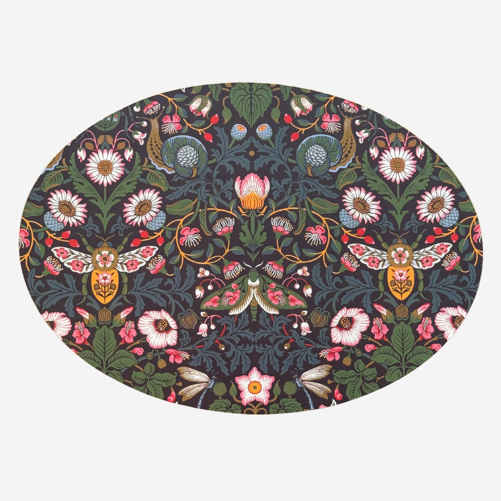 Oval Placemat - Set Of 4 - Damask