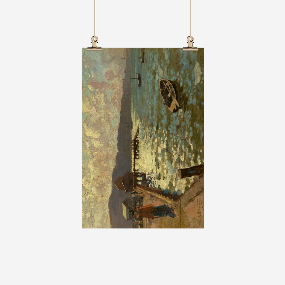Old Masters - Tea Towel - Wellington Harbour Oil Harbour