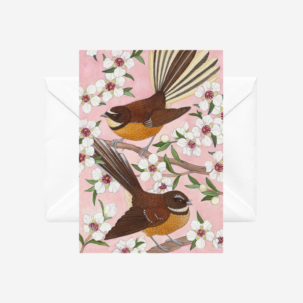 Card - Fantails - Pink