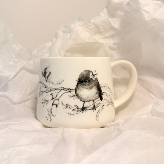Cup - So This is Love -  Miromiro/Tomtit & Kowhai