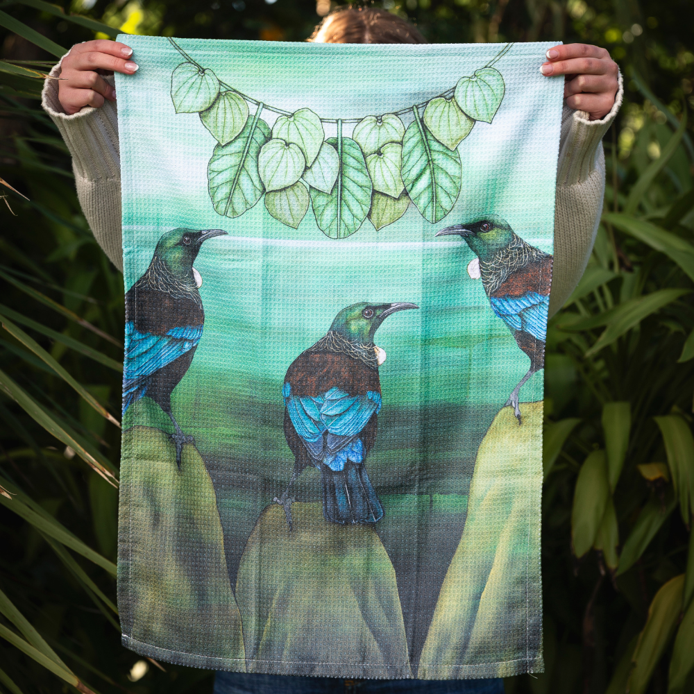 Tea Towel -  Tui & the Kawakawa Necklace