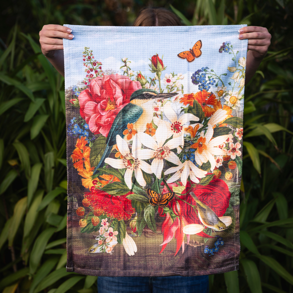 Tea Towel - Vintage - Kingfisher