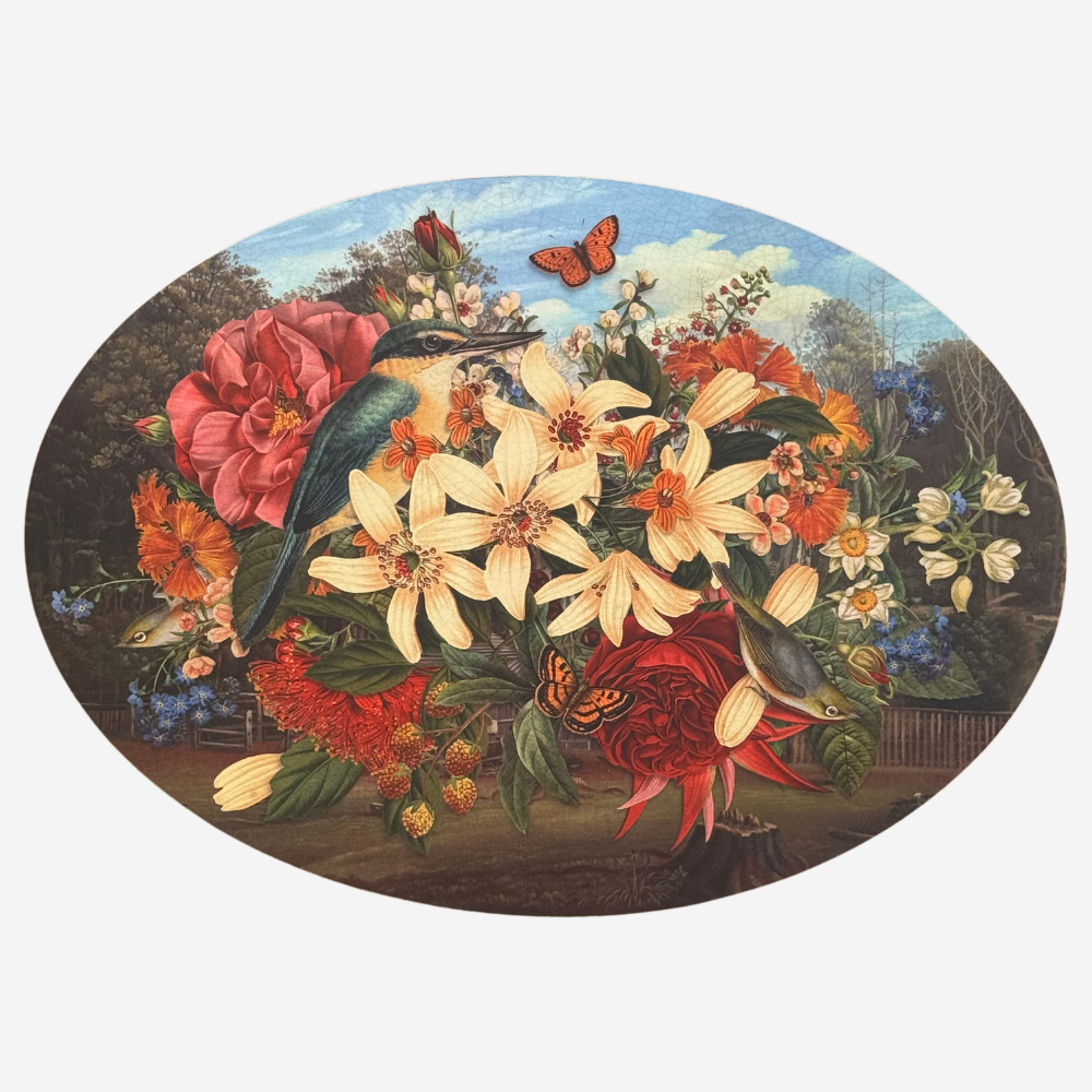 Oval Placemat - Set Of 4 - Vintage Birds