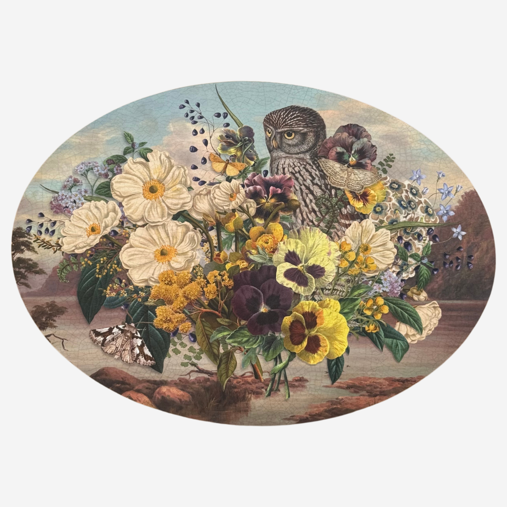 Oval Placemat - Set Of 4 - Vintage Birds