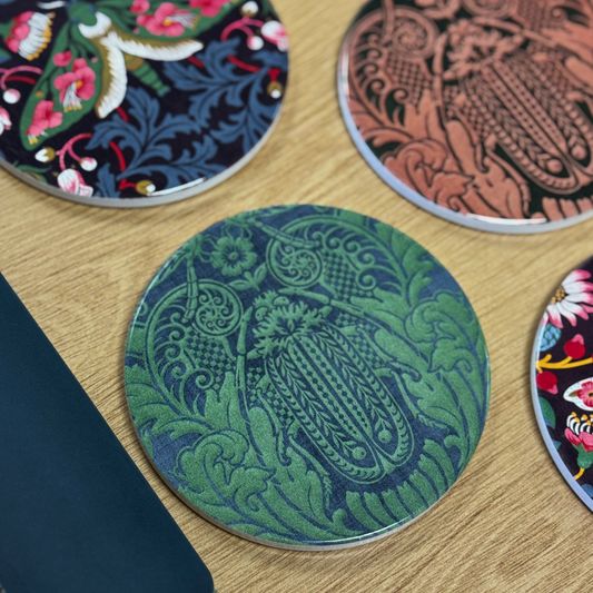 Coaster - Damask - Huhu Green