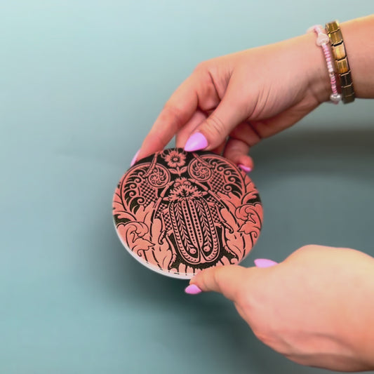 Coaster - Damask - Huhu Pink